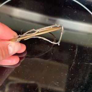 Mixed metal branch bracelet and expandable ring set